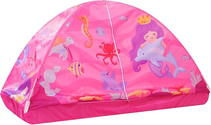 Kid Bed Tent -Twin Play Tent Dream Playhouse for Bedroom Decor Indoor Games Twin Size Bed Canopy by CRAWLBO