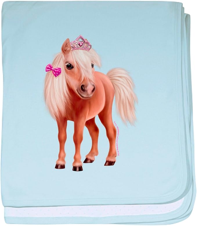 CafePress PD Moreno's Horse Wearing A Tiara Baby Blanket, Super Soft Newborn Swaddle