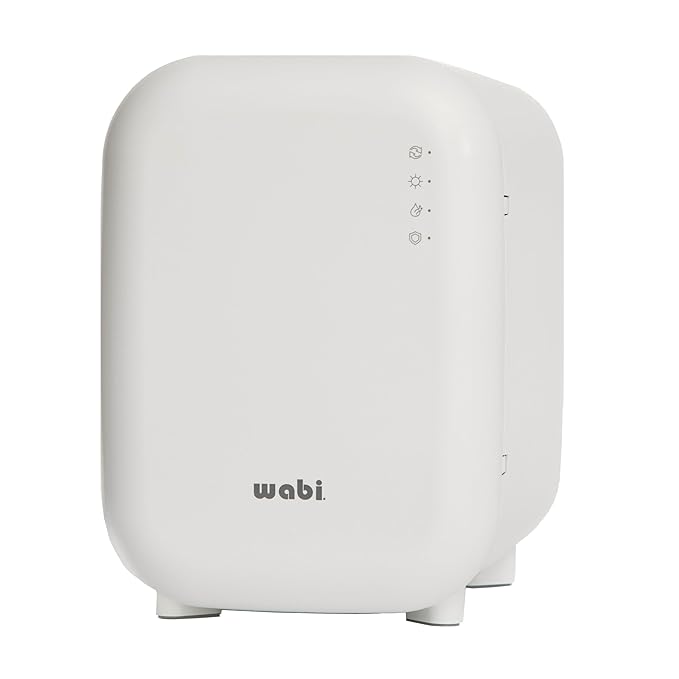 WABI UV LED 3-in-1 Sanitizer & Dryer MINI Box | Disinfect, Dry, & Store Everyday Items, Baby Feeding Gear, and Electronics | Touch Control, LED (No Mercury) | Smart Storage Mode | Fits 4-6 Baby Bottle