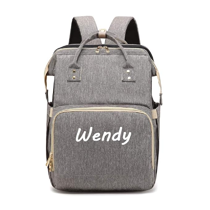 Personalized Diaper Bag with Name Embroidered Mommy Bag Backpack X-Large Foldable Stretchable