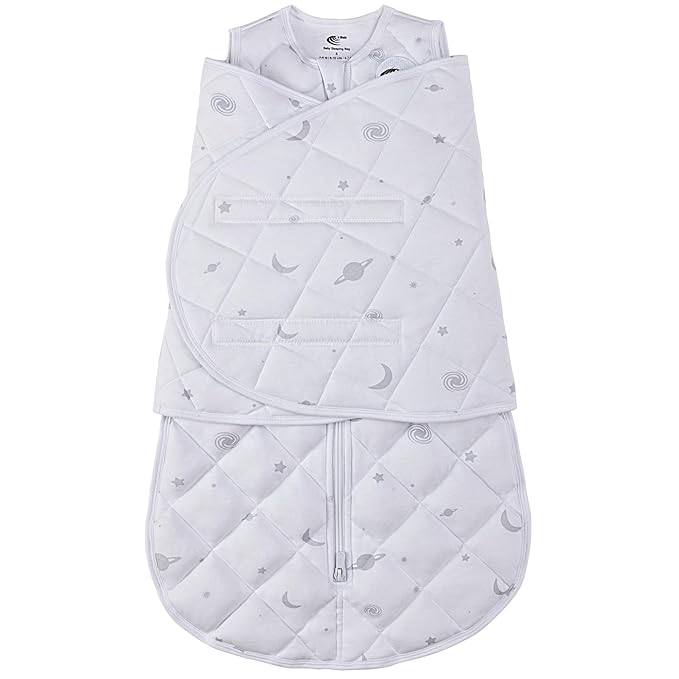 Baby Sleep Sack Swaddle 2.0 TOG 0-6 Months, 3-Way Adjustable Wearable Blanket for Newborn, Infant Swaddling Wrap, Unisex for Girls & Boys (White)