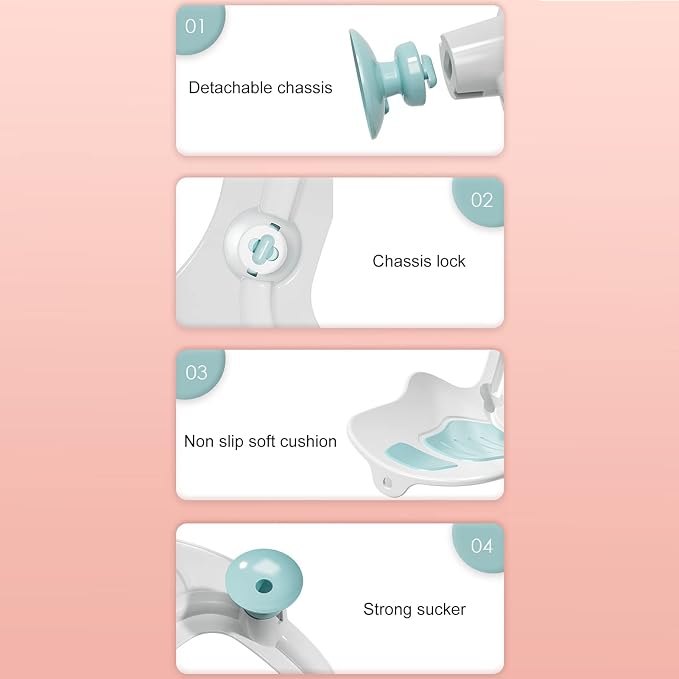 Clean Rinse Baby Bather, Portable Spine Protection Wash Hip Clean Rinse Bather Ergonomic Baby Bath Tub Baby Bath Support Infant Bathtub for Newborn (Mint Green)
