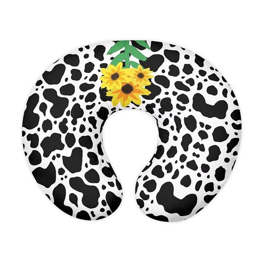 Sunflower Cow Nursing Pillow Slipcover Sleeve, Ultra-Soft Baby Nursing Pillow Removable Cover for Breastfeeding Pillows, Pillow Not Included