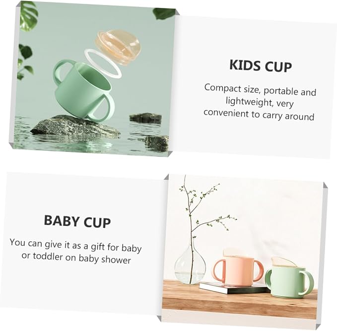 Toddmomy 2pcs Boy Girl Straw Cups Fall Water Cup Sippy Design Boys and Girls for Training