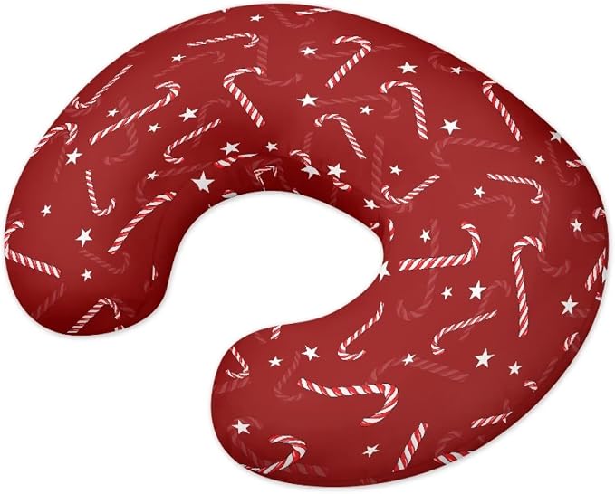 Nursing Pillow Cover, Pillow Slipcover for Boppy Baby Girls Boys Newborn, Breastfeeding Pillow Cover for Baby - Christmas