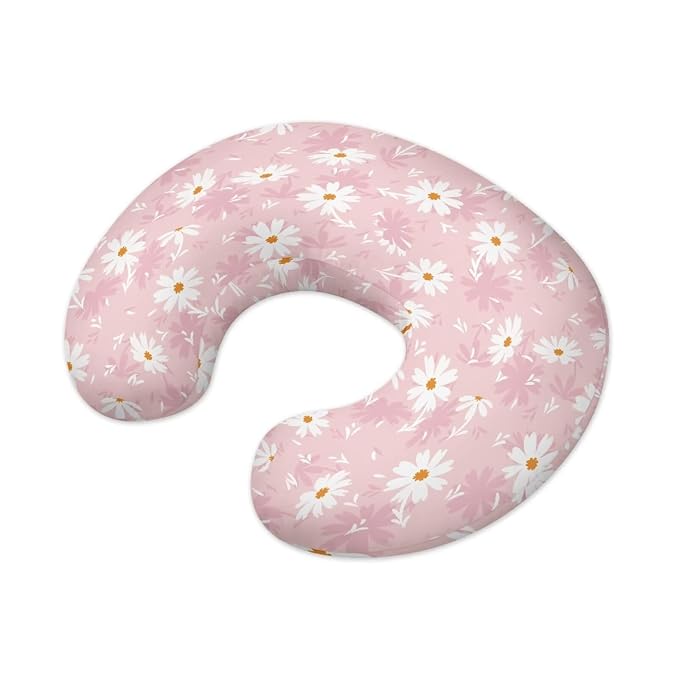 Flying Daisies Baby Nursing Pillow Cover for Newborn, Stretchy Replaceable Pillow Cover Slipcover U-Shaped Breastfeeding Pillowcase Cushion Cover