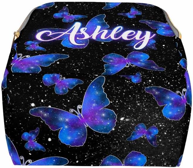 Custom Name Compartment for Holiday Travel Diaper Bag Customized With Name Travel Bag Customize Name Backpack Expandable Custom Name, Neon Butterfly