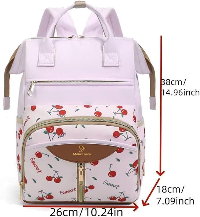 Diaper Bag Backpack, with Waterproof Design, 38x26x18cm, Maternity Nappy Tote, Multi-Pocket Daycare Bag, Spacious & Organized, for Daycare, Travel, Walks, Picnics