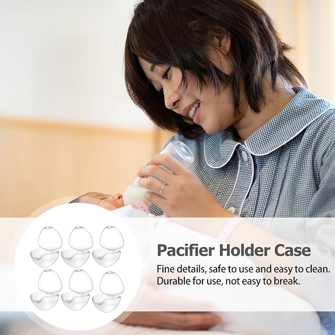 EXCEART Portable Pacifier Box Storage Case Silicone Compact Baby Toy Organizer for Travel Diaper Bag Stroller