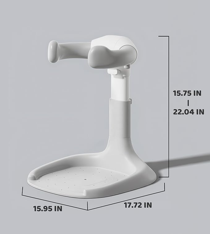 Baby Bath Stand, Foldable Standing Bathtub for Baby, Shower Stand and Bath Support for Infants and Toddlers (6??6 Months), Non-Slip Adjustable Baby Standing Support, Grey