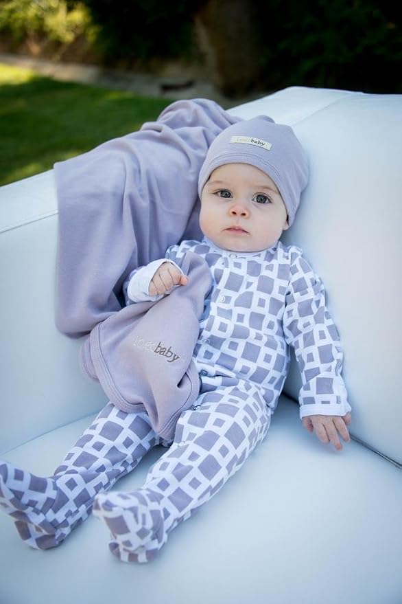 L'ovedbaby Unisex Baby Organic Cotton Swaddle Blanket, GOTS Certified, 37" x 37" Super Soft & Hypoallergenic