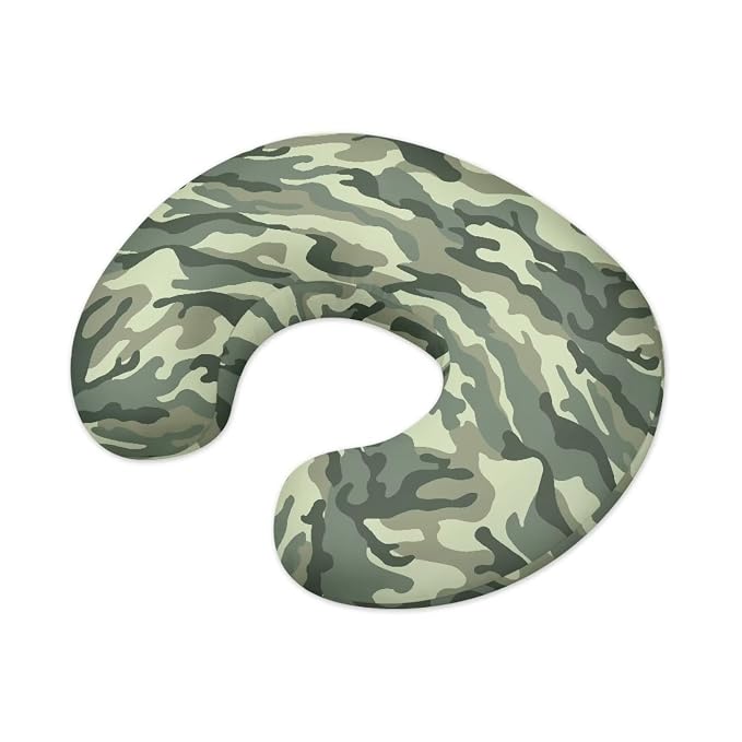 Camouflage Breast Feeding Pillow Covers, Ultra Soft Comfortable Slipcovers Stretchy Removable Cover for Breastfeeding Pillows for Baby Girl and Boy