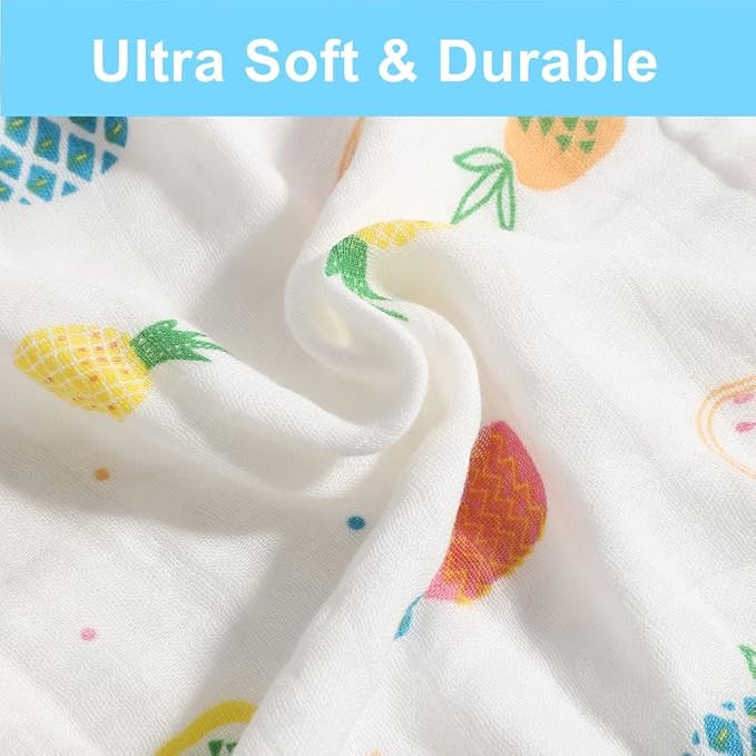 norinori Baby Msulin Washcloths Newborn Face Towel - Baby Muslin Burp Cloths 10Pack Soft Absorbent Natural Cotton Wash Towel 10"X10" Baby Bath Towels Wipes Baby Registry as Shower