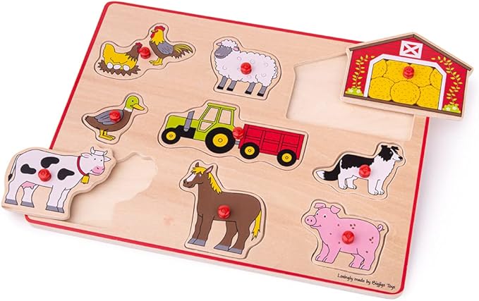 Bigjigs Toys Chunky Lift Out Puzzle - Farm