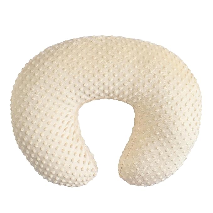 Minky Nursing Pillow Covers Ultra Soft Slipcovers for Breastfeeding for Baby Girls Boys, Feeding Pillow Cover Fits Standard Infant Support Pillows Positioners Nursing Pillow Case
