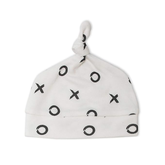 Lulujo Baby Hello World Newborn Hat and Swaddle Blanket Set, Hugs & Kisses