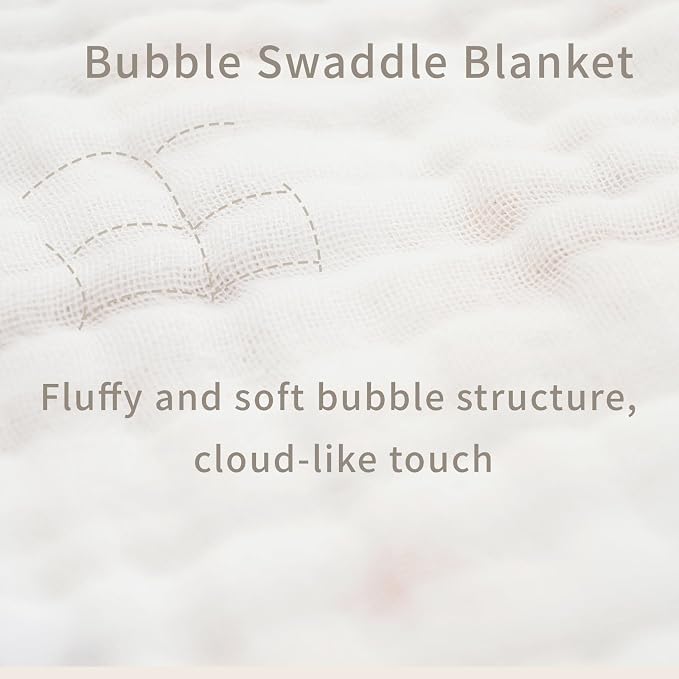 Muslin Swaddle Blankets 6-Layer Cotton Baby Blankets for Boys & Girls 43"X43"Inches Receiving Blankets,Soft Skin-Friendly Baby Crib Blanket,Breathable Quilt Bedspread(Sunny)