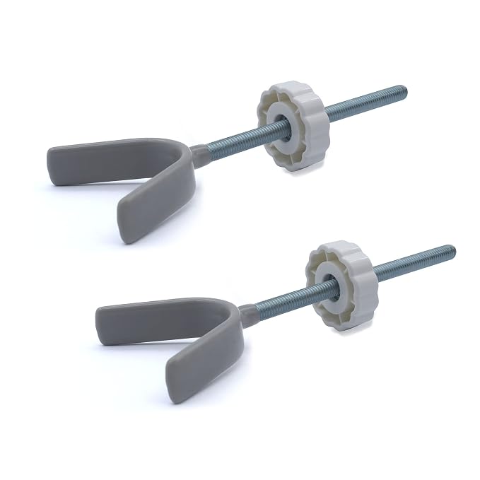 Baby Gate Banister Adapter Y-Spindle Rods - M8(8mm) for Pressure Mounted Baby and Pet Safety Stair Gates with Extra Long Wall Mounting Screws Rod & Bolts (Y-Grey-2 Pack)