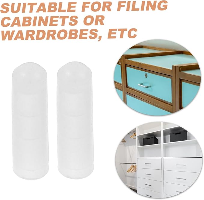 Homoyoyo 30pcs Lock Sleeve Rod Sleeves for Cabinets Dresser and Wardrobe Safety Versatile Storage for Home Office and School