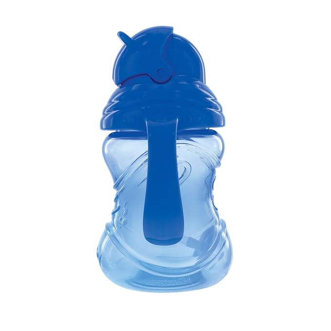 Nuby No-Spill Flip N' Sip Clik-It Cup with 360 Straw, 8 Ounce, Colors May Vary, Multicolor