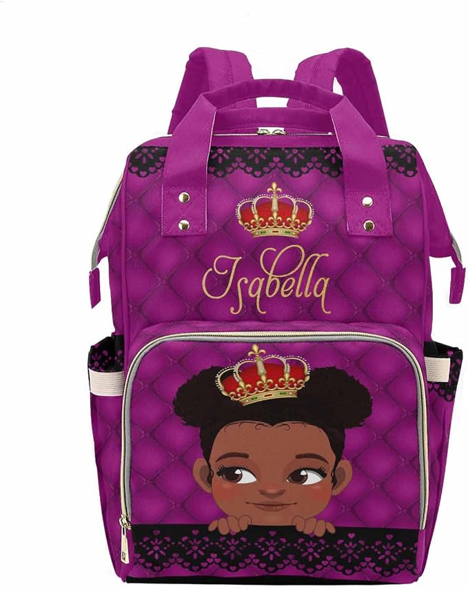 M YESCUSTOM Personalized Name Diaper Bag for Women Custom Nursing Nappy Bag Waterproof Nappy Travel Daypack for Mom Gifts