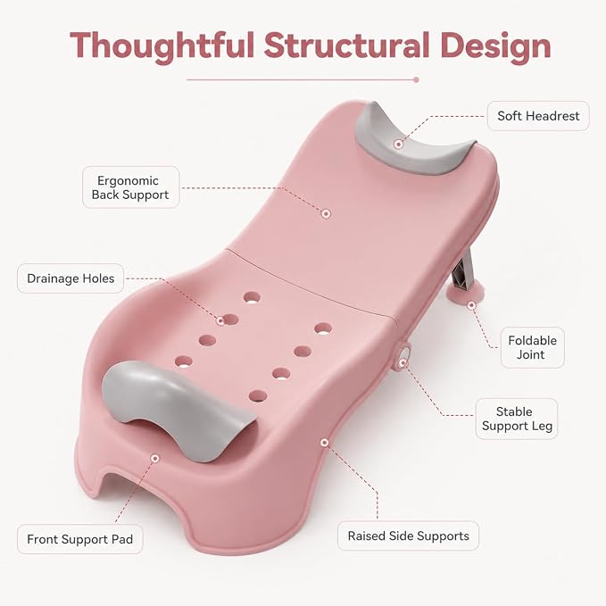 Adjustable Children's Shampoo Chair, Hair Washing Station for Kids Children's Shower Seat, Hair Wash Basin is Suitable for 0-5 Years Old Bath seat Bathtub Household Design