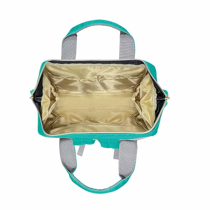 InterestPrint Personalized Diaper Bag with Name Custom Blue Green Butterfly Monogram Diaper Bag Customized Logo Text Shoulder Bag Nursing Bags Casual Daypack Bag for Sister BFF Shopping Present