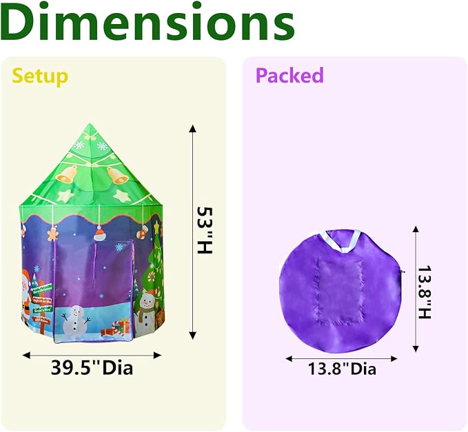 Snowman Kids Play Tent & Pet Playhouse with Roll-Up Door, Festive Christmas Room Decor for Toddlers, Indoor Dog Cat House