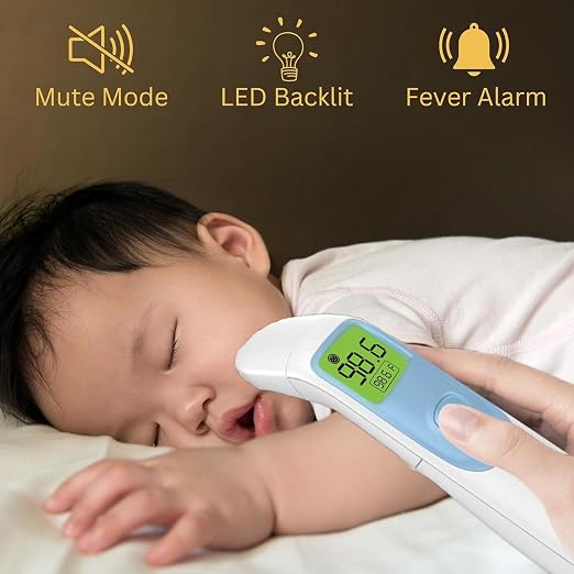 Ear and Forehead Baby Thermometer for Infants to Adults Termometro Digital Baby Stuff Instant Read Ear Thermometer for Kids or Touchless Forehead Thermometer