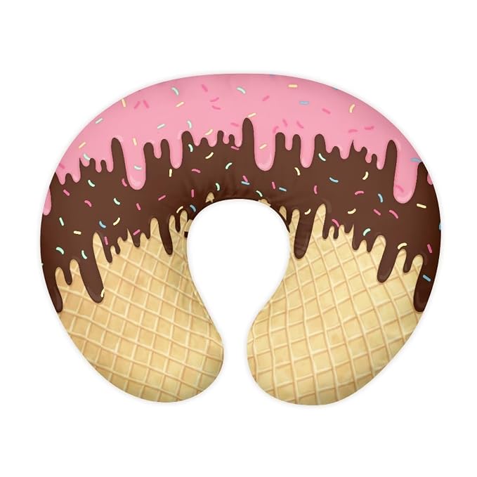 Ice Cream Breast Feeding Nursing Pillow Cover with Hidden Zipper, Breastfeeding Nursing Pillow Slipcovers Super Soft for Breastfeeding Moms