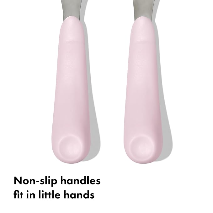OXO Tot Fork and Spoon Set - Blossom