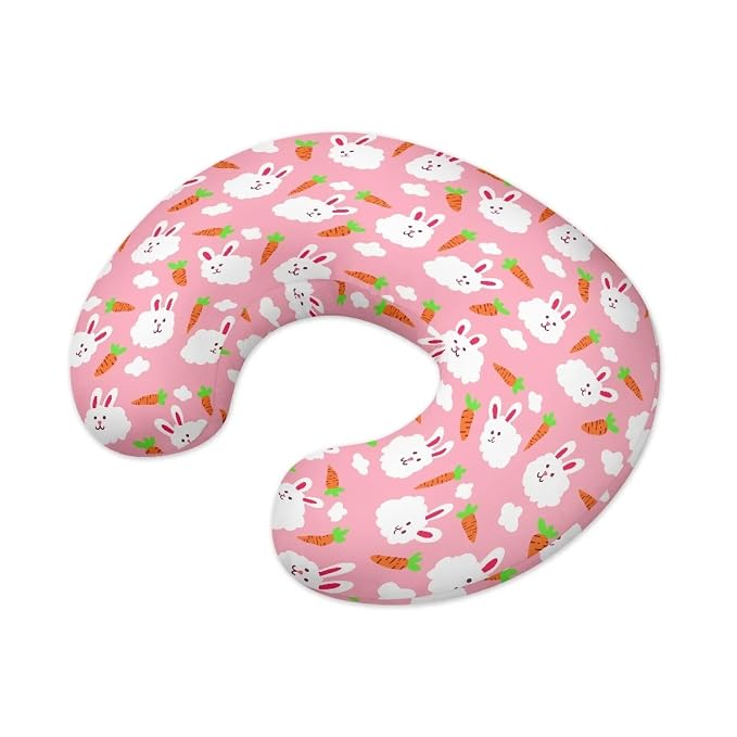 Rabbit Nursing Pillow Support Cover Soft Breathable Fabric Pillow Slipcover Case for Breastfeeding and Bottle Feeding Pillows, Baby Boys & Girls Shower Gift