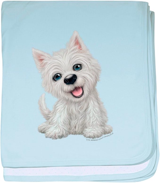 CafePress PD Moreno's West Highland Terrier Baby Blanket, Super Soft Newborn Swaddle