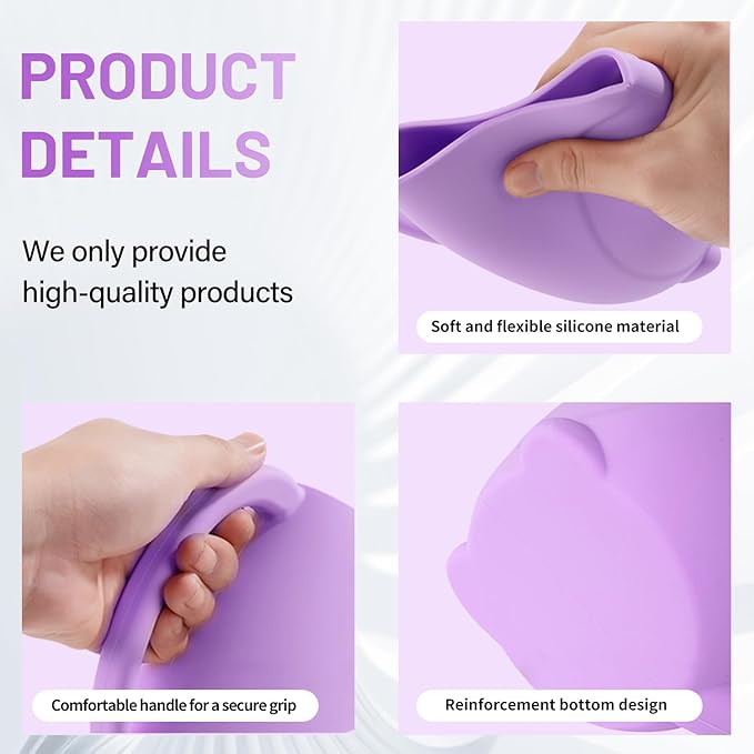 mandoo Baby Bath Rinse Cup - Food Grade Silicone - Shampoo & Body Washing Rinser Cup for Kids with Easy Grip Handle to Rinse Baby Shower - Baby Essentials (Mint+Brush)