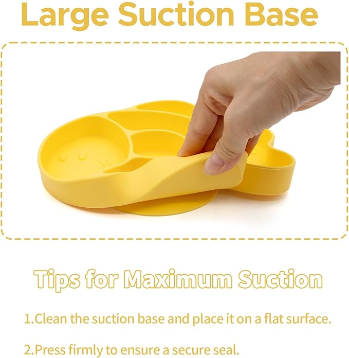 BabyX Baby Silicone Feeder Set, 3-pcs Golden-Fish-themed Baby Plate with Suction, Spoon and Fork for Babies Toddler Kids, BPA-Free, Baby Utensils Feeding Supplies, Microwave and Dishwasher Safe