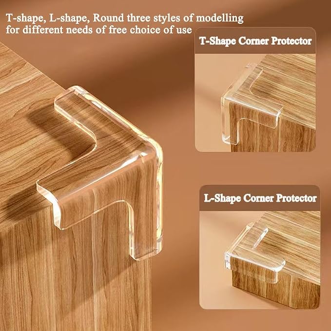 Corner Protectors for Baby,15 PCS Table Corner Potectors for Kids,Clear Baby Proofing Edge Protector with Strong Adhesion,Furniture Corner Protectors (Style 2)