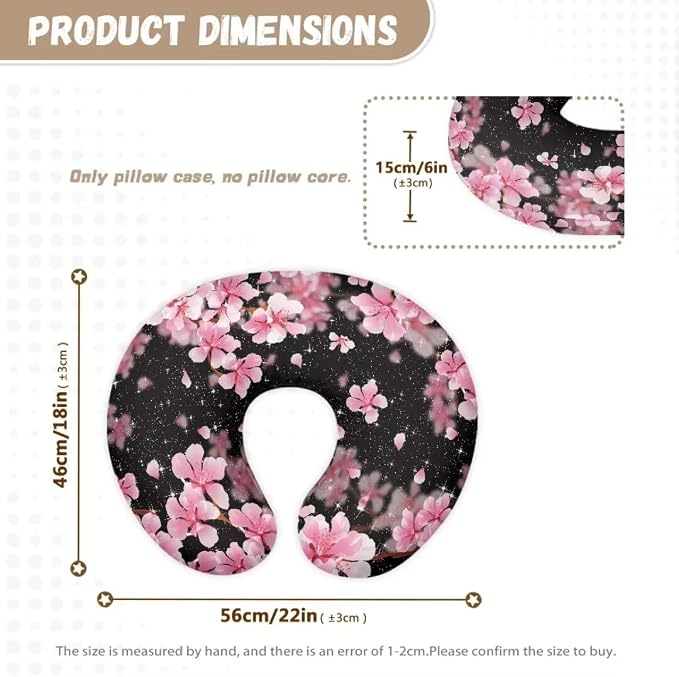 Nursing Pillow Cover for Baby Girl, Soft Breastfeeding Pillow Slipcover, Newborn Feeding Pillow Cover, Cherry Blossom