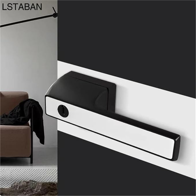 Zinc Alloy Ecological Door Lock Magnetic Suction Mute One Word Lock Modern Minimalist Bedroom Interior Invisible Door Handle 1Pcs(60A1 Orange)