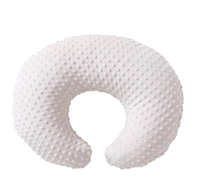 Nursing Pillow Cover Breastfeeding Pillow Cases Plush Dot Slipcover Pillow Sham (Beige)
