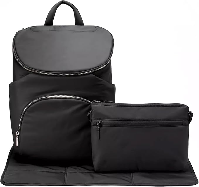 Multi-functional Portable Baby Diaper Backpack: Insulated Pockets Changing Pad - Stylish Young Moms - Daily Trip Travel