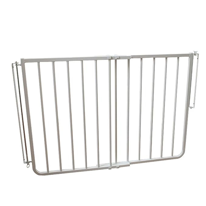 Cardinal Gates SS30OD Outdoor Baby Gate for Top of Stairs-Adjustable Outdoor Dog Gate-Aluminum Safety Gate for Kids & Pets - Can Install at Angles - 27 to 42.5 Inches Wide - White - USA Based Company