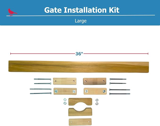 Cardinal Gates Gate Installation Kit - 36 Inch Stairway Banister Clamp - Hole & Adhesive Free - Fits Round or Square Profiles - Compatible with Hardware & Pressure Mounted Gates - Made in USA