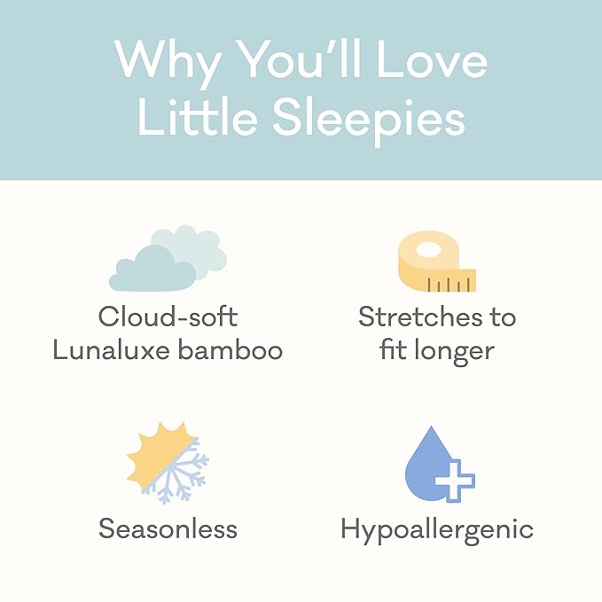Little Sleepies Swaddle & Hat Set, Baby Swaddles Newborns, Soft Viscose from Bamboo Swaddle Blanket Wrap (Blue Cookies & Milk)