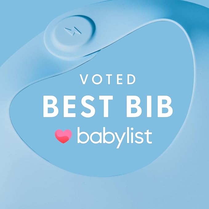 Magnetic Silicone Baby Bib ??Waterproof, Dishwasher Safe, BPA Free Food-Grade, Feeding Bib for Infants and Toddlers