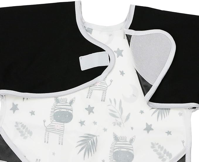 Infant Toddler Baby Waterproof Sleeved Bib, Bib with Sleeves&Pocket, 6-24 Months