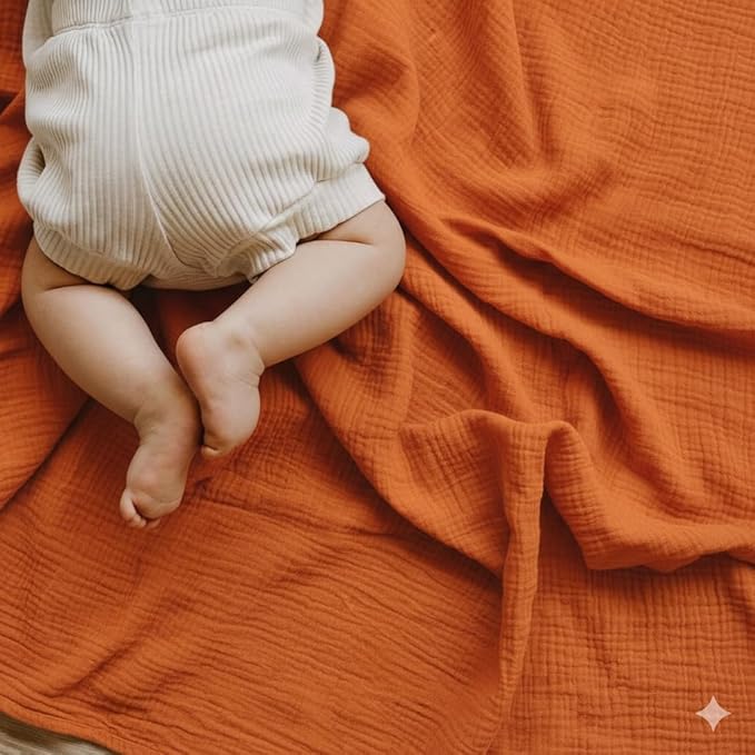 Muslin Swaddle Baby Blanket for Boys and Girls, 100% Cotton, Swaddles for Newborns, 47"x47", Soft Breathable Skin Friendly Warm ??Pack of 2