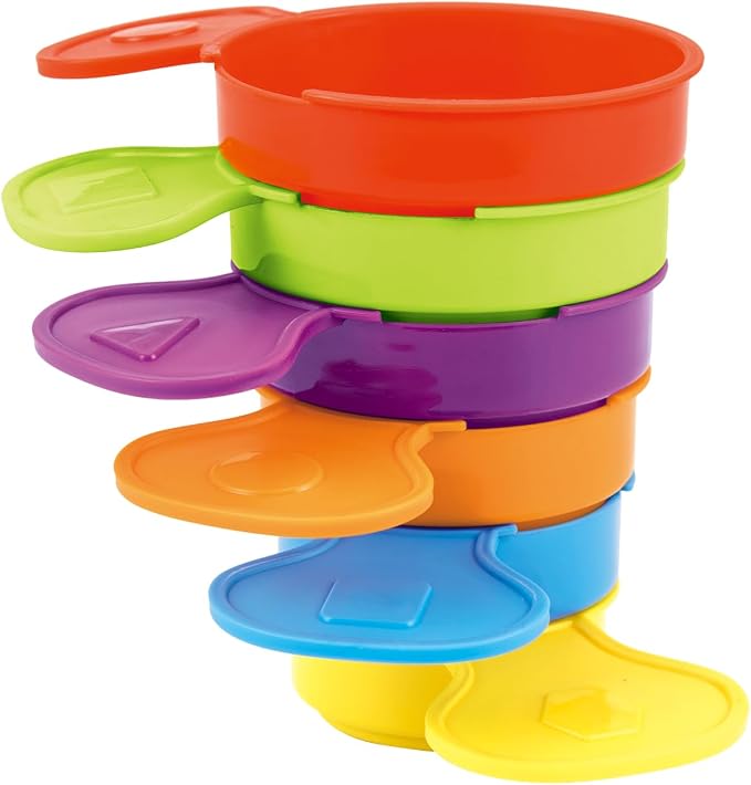 Bath Toys for Babies 6-12 Months, 14PCS Baby Stacking Cups for Toddlers 1-3 with Colorful Bathtub Water Toys and Educational Nesting Cups & Bath Spoons Montessori Bath Toys for 1 Year Old