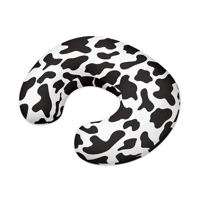 Cow Print Nursing Pillow Cover C Shape Pillow Slipcovers Dust Cover Novelty Breastfeeding Pillowcase Girl Boy,Hidden Zipper Design Soft and Skin-Friendly