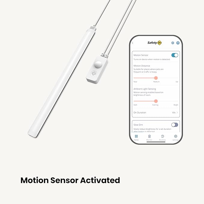 Safety 1st Connected Under Crib Smart Light ??Motion Activated Night Light, Dimmable and Full Color Control, Nursery and Bedroom Lighting, Wi-Fi Enabled, iOS and Android Compatible