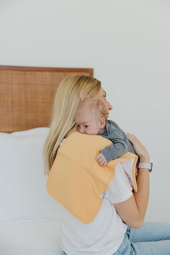 Copper Pearl Premium Baby Burp Cloths - 3-Pack Large Cotton Burp Cloths, Extra Soft Spit Up Rags with 3 Absorbent Layers, Perfect for Baby Boy and Baby Girl Gifts (21" x 10" Size, Bennie Set)